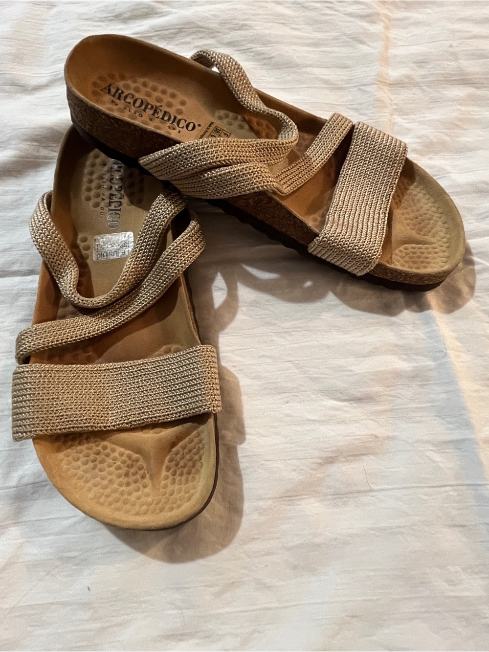 Arcopedico Tan Woven Strap Sandals US 6